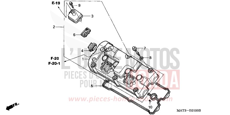 CYLINDER HEAD COVER for Super Blackbird DARKNESS BLACK METALLIC (NH463) from 2004